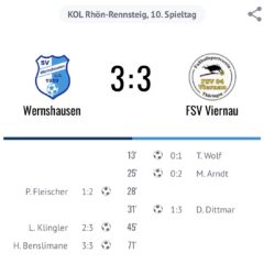 1. Mannschaft holt Punkt gegen Viernau, 2. Mannschaft verliert in Kühndorf