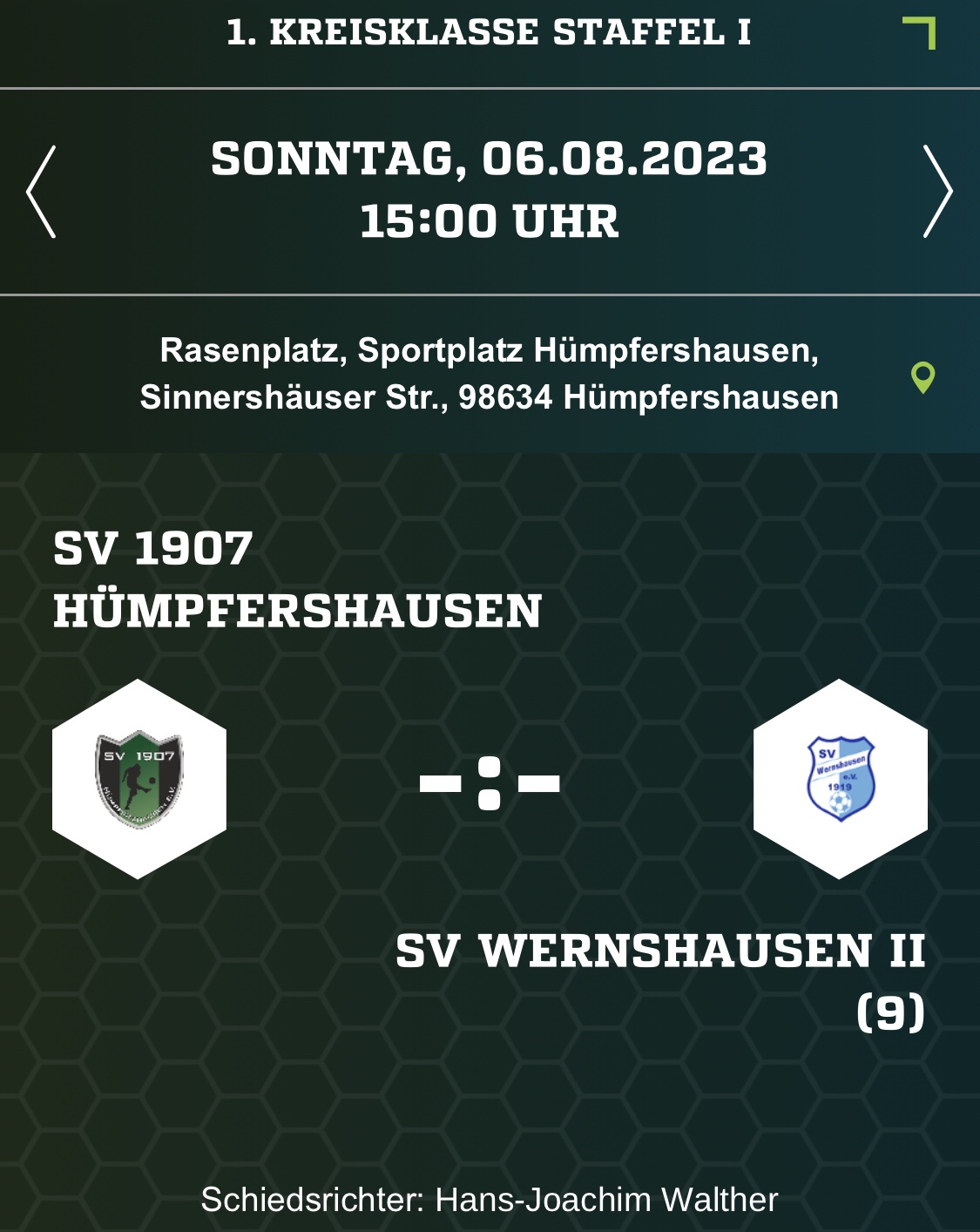 1.Spieltag 1.Kreisklasse Rhön-Rennsteig 2023/2024