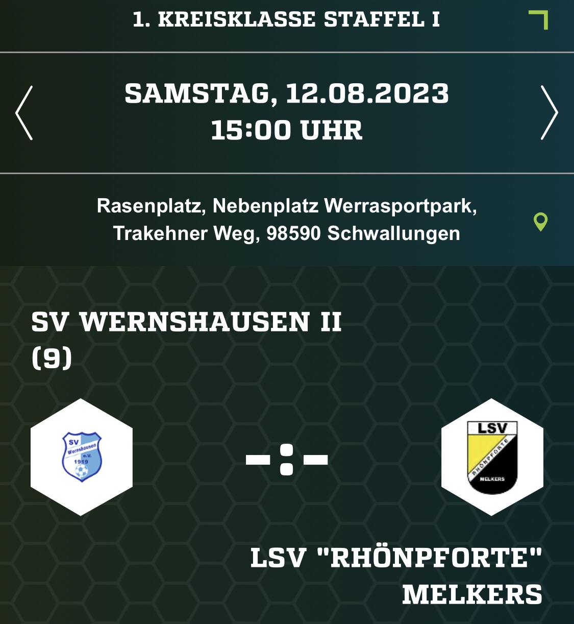2.Spieltag 1.Kreisklasse Rhön-Rennsteig 2023/2024