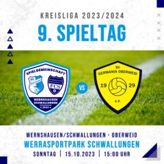 9. Spieltag Kreisliga Rhön-Rennsteig 2023/2024