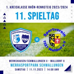 11. Spieltag 1.Kreisklasse Rhön-Rennsteig 2023/2024
