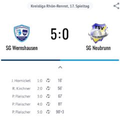 1. Mannschaft gewinnt gegen Neubrunn