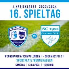 16. Spieltag 1.Kreisklasse Rhön-Rennsteig 2023/2024