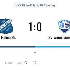 Zweite Mannschaft unterliegt Helmershausen knapp
