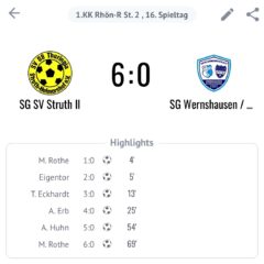 2. Mannschaft verliert gegen Struth-Helmershof II