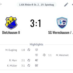 Zweite Mannschaft verliert in Dietzhausen