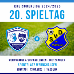 20. Spieltag Kreisoberliga Rhön-Rennsteig 2024/2025
