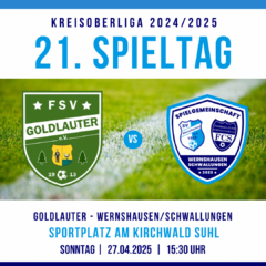 21. Spieltag Kreisoberliga Rhön-Rennsteig 2024/2025