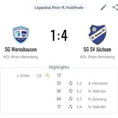 Aus im Pokalhalbfinale
