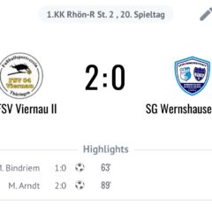 Zweite Mannschaft verliert in Viernau