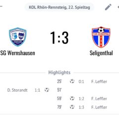 Erste Mannschaft verliert ihr letztes Heimspiel in Wernshausen