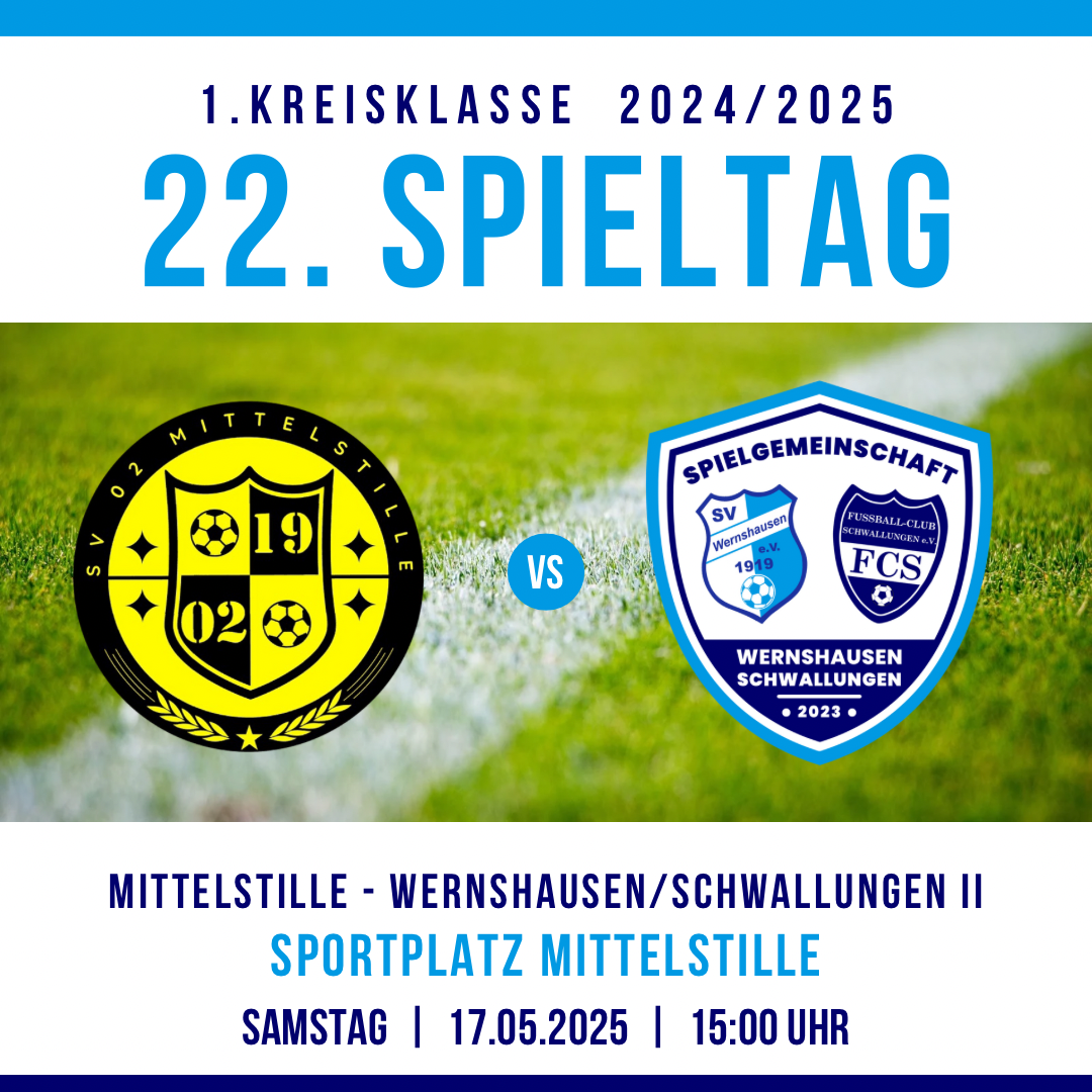 22. Spieltag 1. Kreisklasse Rhön-Rennsteig 2024/2025