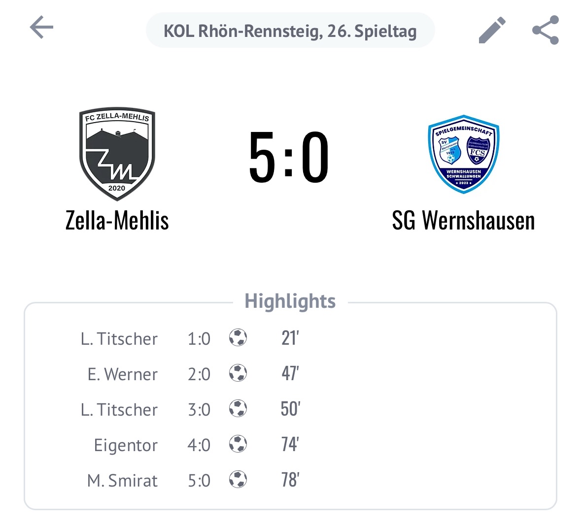 Erste Mannschaft beendet die Saison mit Auswärtsniederlage