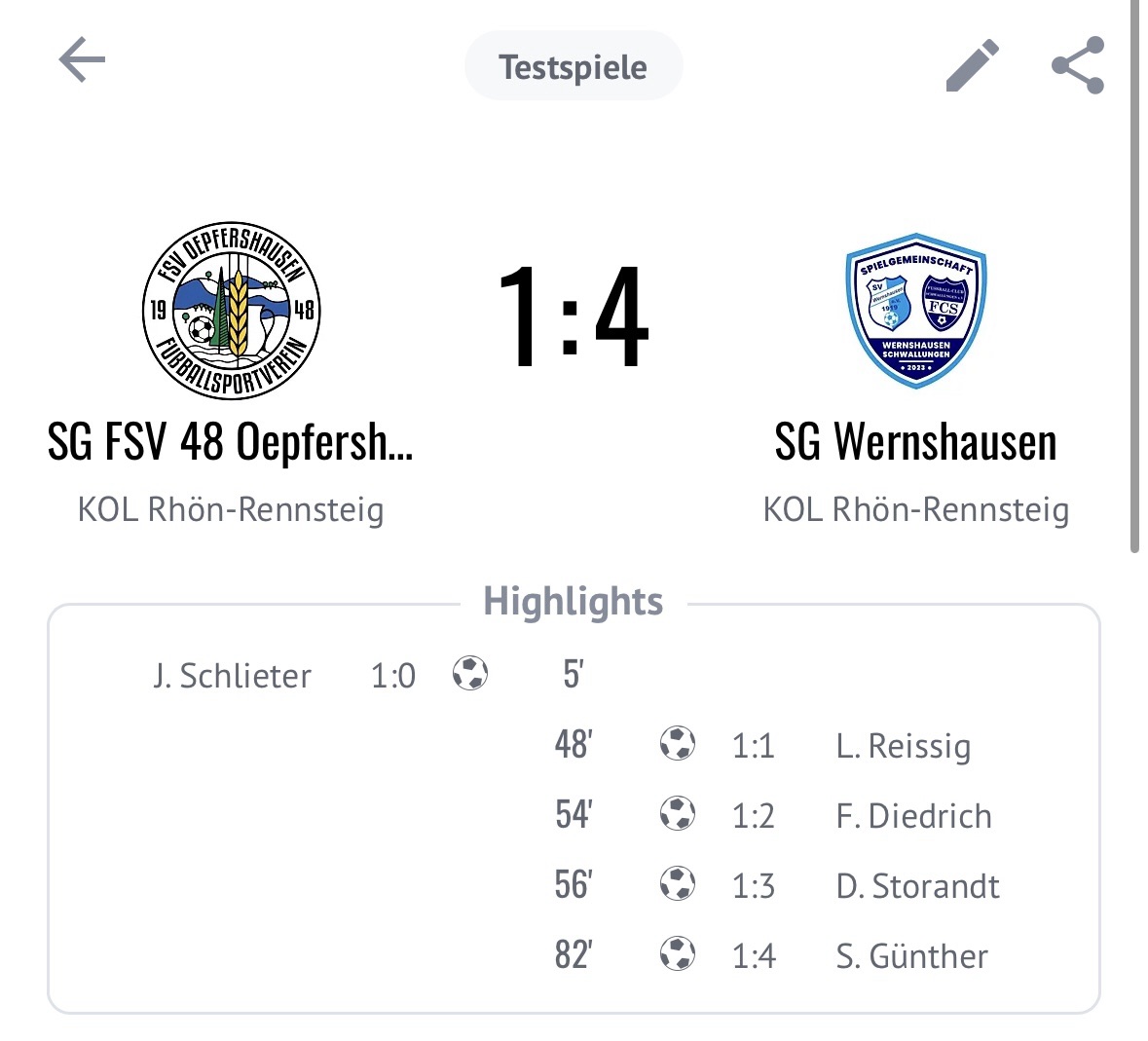 Erste Mannschaft gewinnt letztes Testspiel