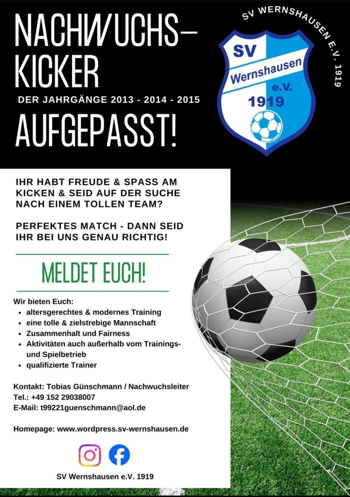 Nachwuchskicker aufgepasst