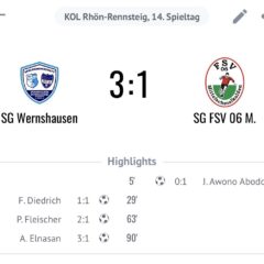 Derby-Sieg – SG Wernshausen/Schwallungen bezwingt FSV Mittelschmalkalden mit 3:1