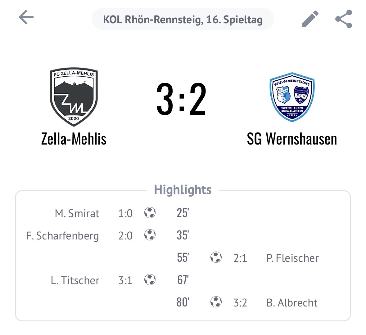 Knappe Auswärtsniederlage gegen Zella-Mehlis