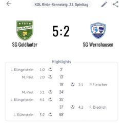 Auswärtsniederlage für 1. Mannschaft