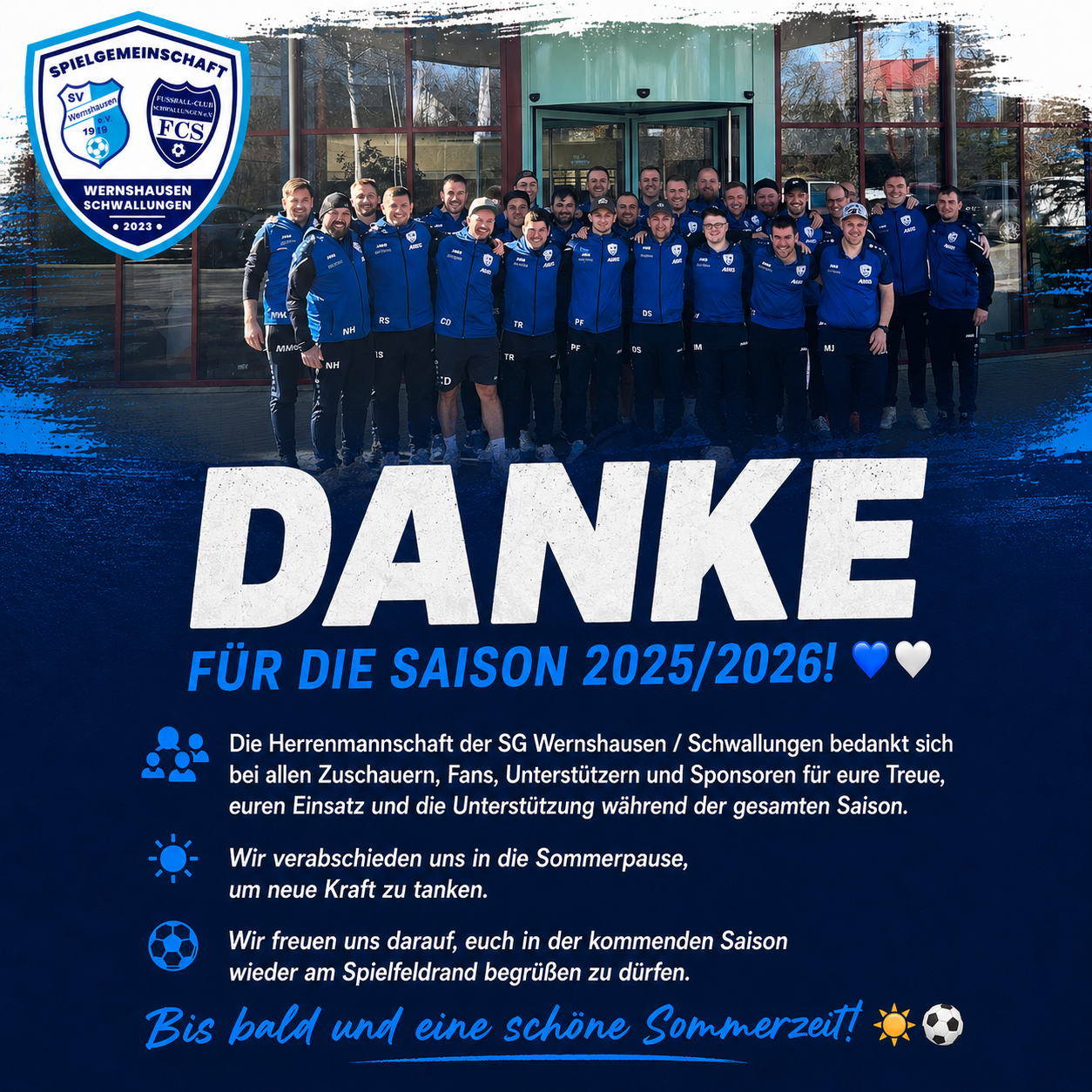 Danke für die Saison 2025/2026! 💙🤍